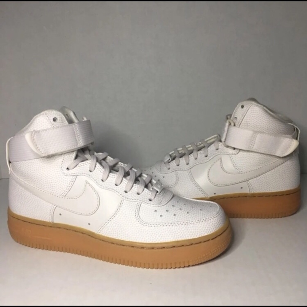 Nike Women’s High Top Sneakers in White with Gum Sole